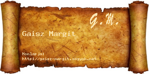 Gaisz Margit névjegykártya